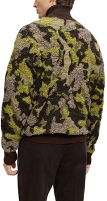 HUGO BOSS FW23 拼接迷彩高領毛衣 棕色 男女款 50500664-205 Shop HUGO BOSS FW23 拼接迷彩高領毛衣 棕色 男女款 50500664-205