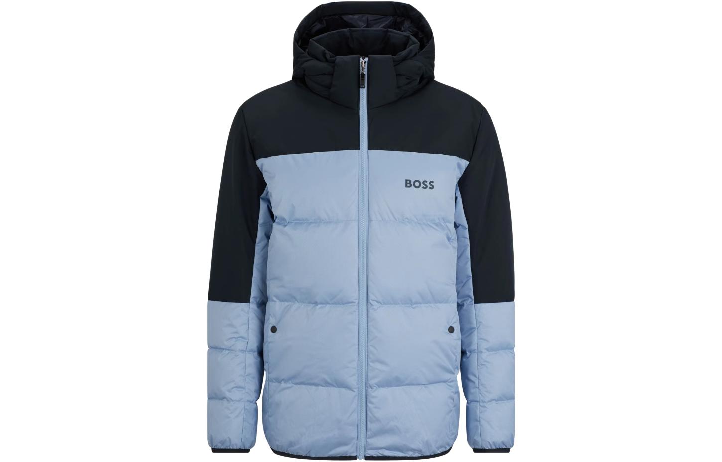 HUGO BOSS FW23 Colorblock Logo Print Hooded Jacket Blue Menswear 50497558-498 圖 2