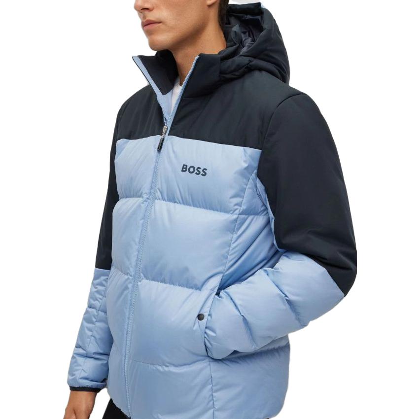 HUGO BOSS FW23 Colorblock Logo Print Hooded Jacket Blue Menswear 50497558-498 圖 6
