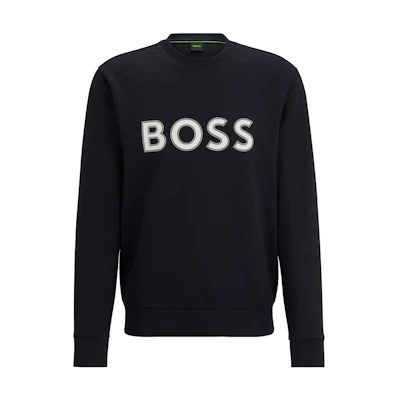 HUGO BOSS FW23 Cotton-Blend Sweatshirt with HD Logo Print Black 50504748-402