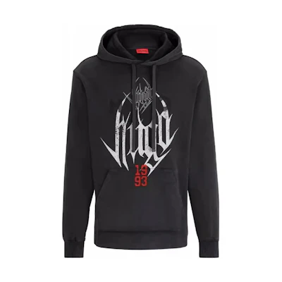 HUGO BOSS FW23 Digital Print Hoodie Long Sleeve Dark Gray 50511716-023