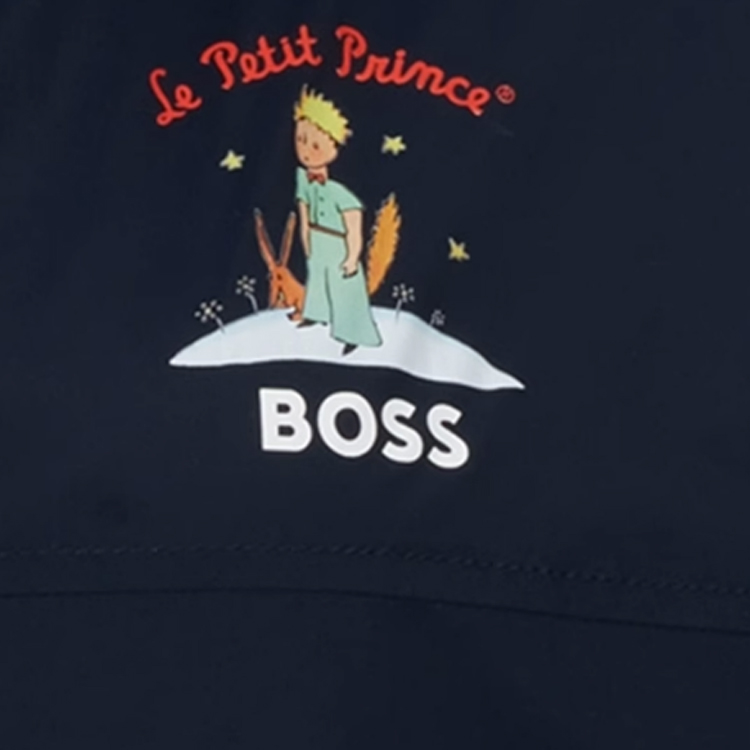 HUGO BOSS FW23 Little Prince Logo Printed Zip Hoodie Jacket Blue Mens. 50510236-404 圖 3