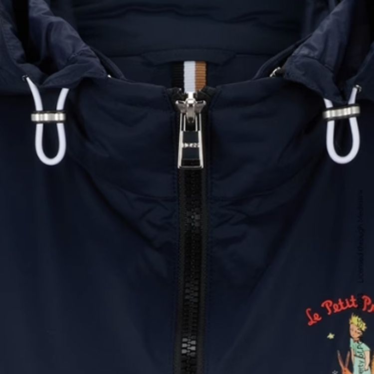 HUGO BOSS FW23 Little Prince Logo Printed Zip Hoodie Jacket Blue Mens. 50510236-404 圖 5