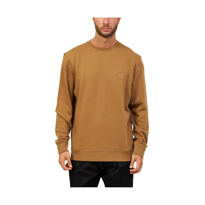 HUGO BOSS FW23 Logo Crewneck Long Sleeve Sweatshirt Brown () 50468443-280