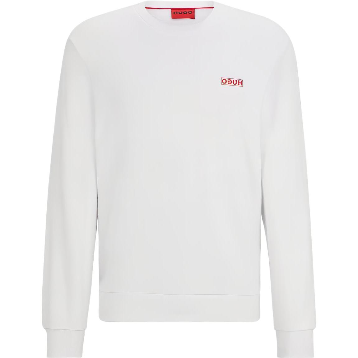 HUGO BOSS FW23 Logo Print Crewneck Long Sleeve Pullover Sweater 50483666-100