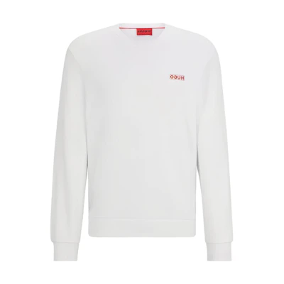 HUGO BOSS FW23 Logo Print Crewneck Long Sleeve Pullover Sweater 50483666-100
