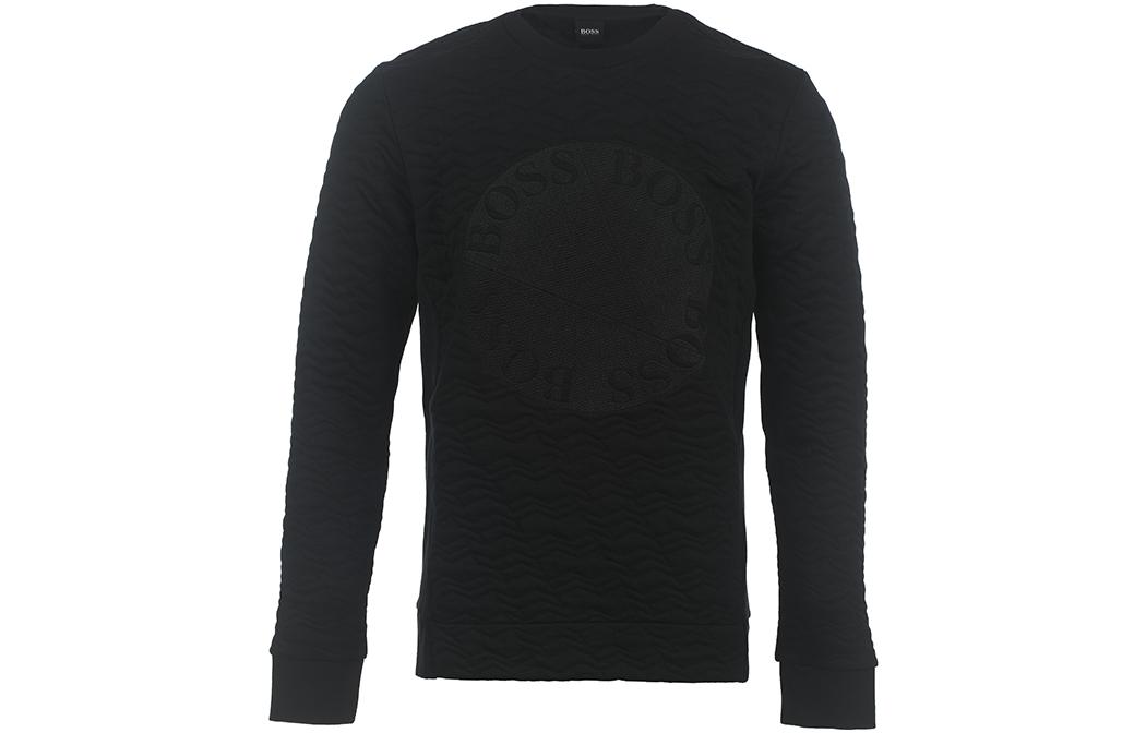 HUGO BOSS FW23 Logo Print Crewneck Sweatshirt Black 50419620-001