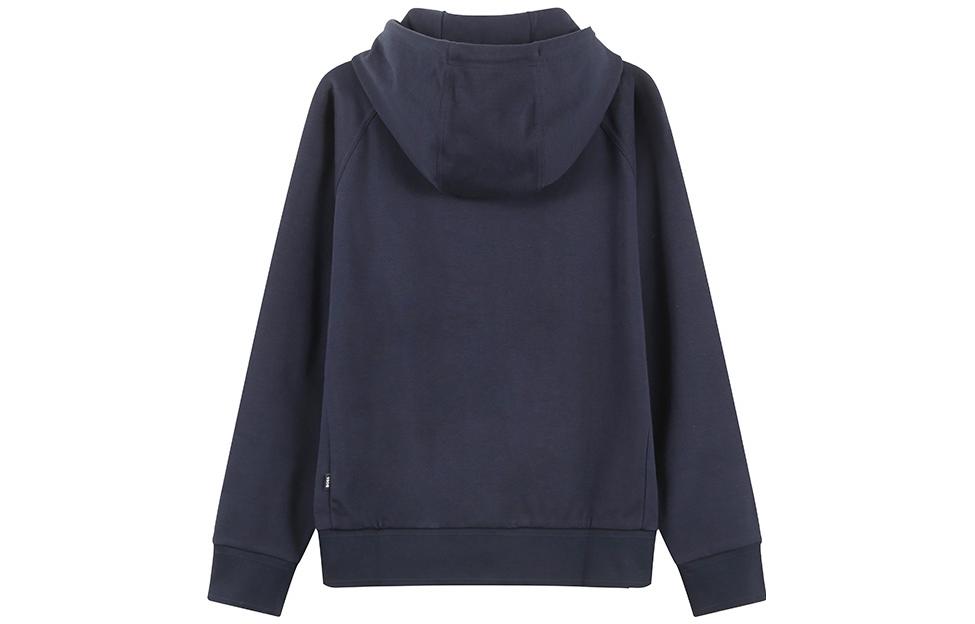 HUGO BOSS FW23 Logo Solid Navy Blue Zip-Up Hoodie for Men 50495272-405 圖 3