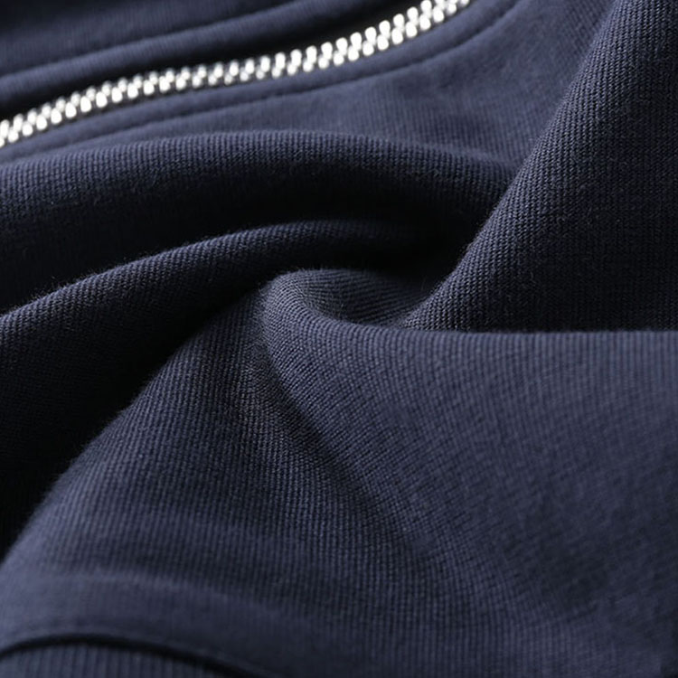 HUGO BOSS FW23 Logo Solid Navy Blue Zip-Up Hoodie for Men 50495272-405 圖 6