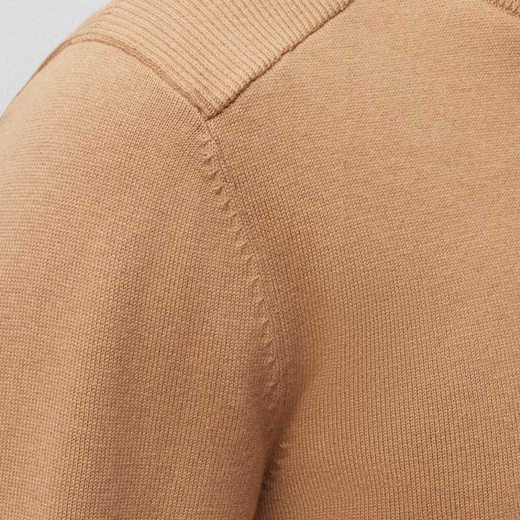 Details for HUGO BOSS FW23 男士米色半拉鍊純色套頭毛衣 50500650-260