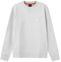 HUGO BOSS FW23 Minimal Logo Oversized Crewneck Sweatshirt Men’s Grey White 50468443-057 HUGO BOSS FW23 Minimal Logo Oversized Crewneck Sweatshirt Men’s Grey White 50468443-057