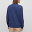 Shop HUGO BOSS FW23 Navy Blue Crewneck Pullover Sweatshirt Lelaki 50468443-418