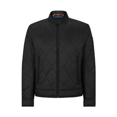 HUGO BOSS FW23 Quilted Zip-Up Biker Jacket for Men 50511580-001