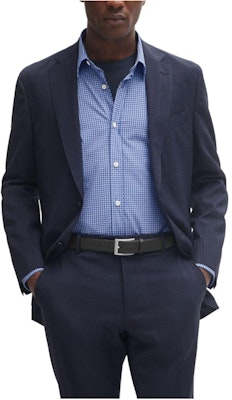 HUGO BOSS FW23 Slim-Fit Checked Virgin Wool Suit Deep Blue. 50509480-404 Purchase HUGO BOSS FW23 Slim-Fit Checked Virgin Wool Suit Deep Blue. 50509480-404