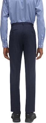 HUGO BOSS FW23 Slim-Fit Checked Virgin Wool Suit Deep Blue. 50509480-404 Cheap HUGO BOSS FW23 Slim-Fit Checked Virgin Wool Suit Deep Blue. 50509480-404