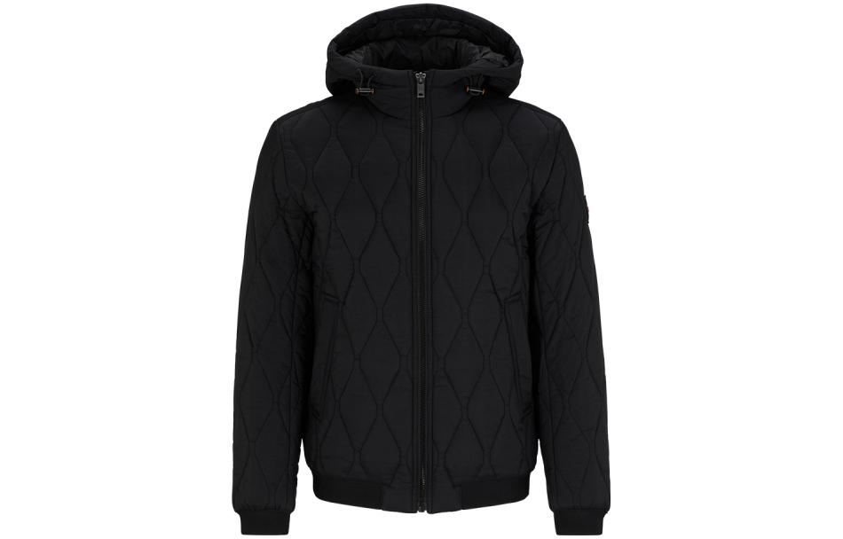 HUGO BOSS FW23 Solid Casual Hooded Jacket Black 50492962-001