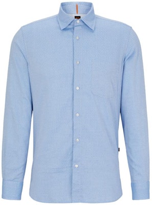HUGO BOSS FW23 Solid Casual Single-Breasted Long Sleeve Shirt Blue Men’s 50494055-465 Buy HUGO BOSS FW23 Solid Casual Single-Breasted Long Sleeve Shirt Blue Men’s 50494055-465