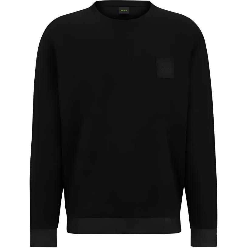 HUGO BOSS FW23 Solid Color Crewneck Casual Sweatshirt Black 50499065-001