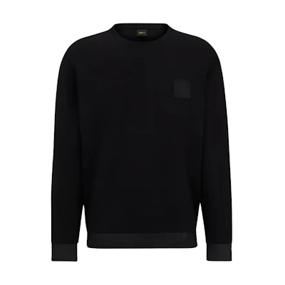 HUGO BOSS FW23 Solid Color Crewneck Casual Sweatshirt Black 50499065-001