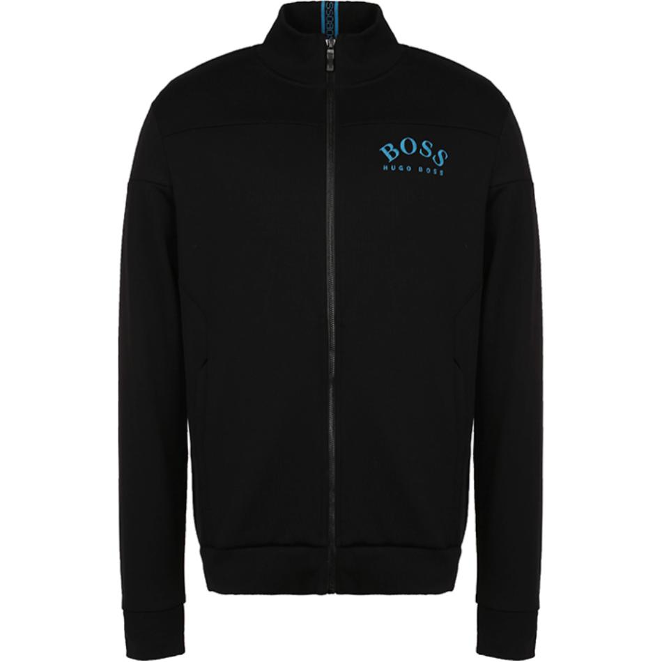 HUGO BOSS FW23 Solid Color Zip Jacket with Logo Print 50410289-002