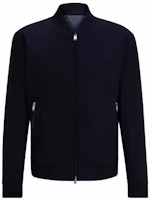 HUGO BOSS FW23 Solid Double-Zip Casual Jacket in Navy Blue 50502547-404 HUGO BOSS FW23 Solid Double-Zip Casual Jacket in Navy Blue 50502547-404