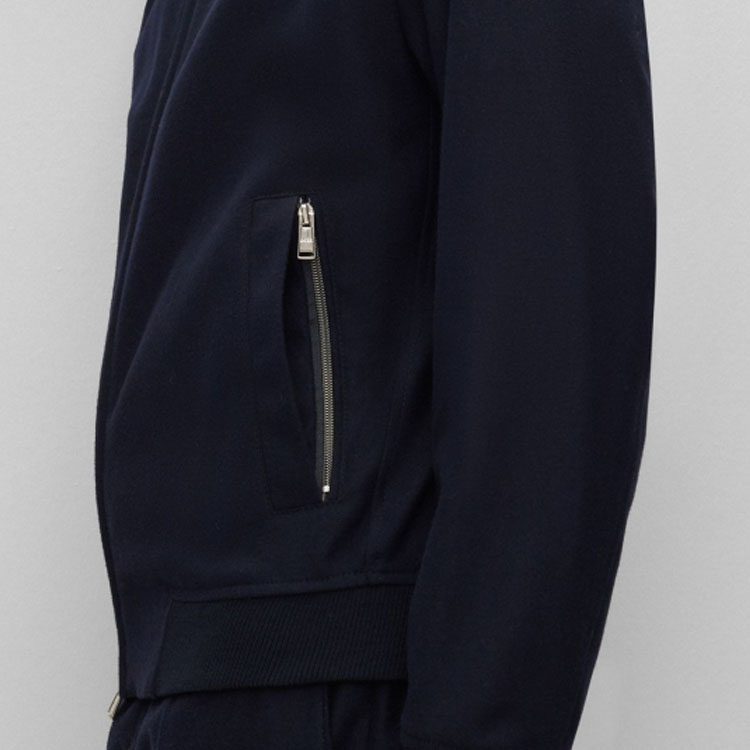 HUGO BOSS FW23 Solid Double-Zip Casual Jacket in Navy Blue 50502547-404 圖 7