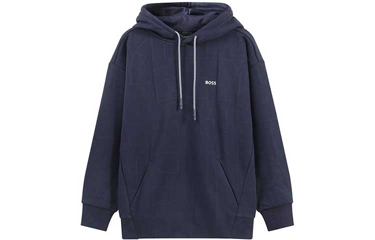 Order HUGO BOSS FW23 男款刺繡標誌休閒連帽衫 50493799-402
