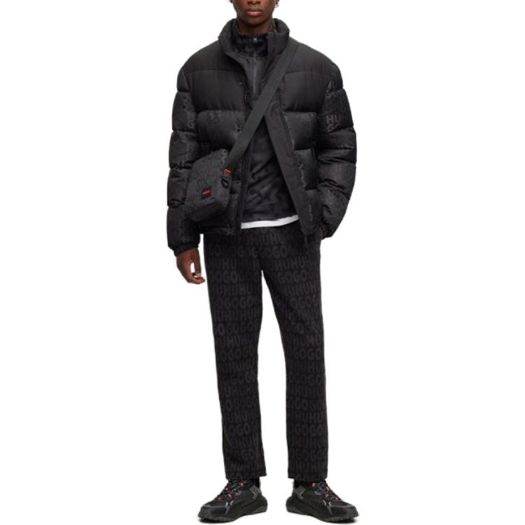 HUGO BOSS FW23 Solid Logo Jacquard Cotton Jacket  Black 50496277-001 圖 3