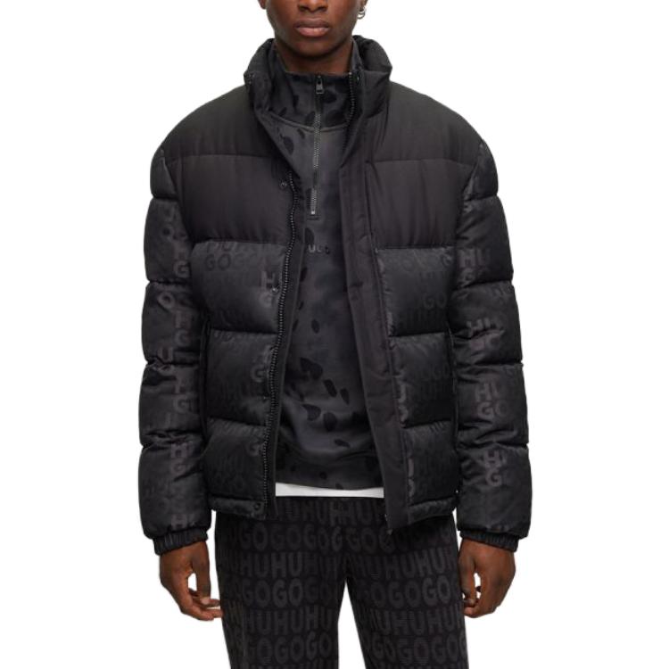 HUGO BOSS FW23 Solid Logo Jacquard Cotton Jacket  Black 50496277-001 圖 4