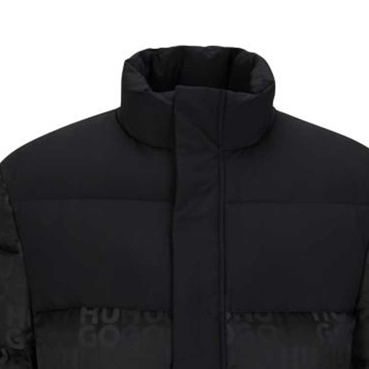 HUGO BOSS FW23 Solid Logo Jacquard Cotton Jacket  Black 50496277-001 圖 6