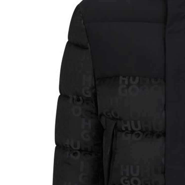 HUGO BOSS FW23 Solid Logo Jacquard Cotton Jacket  Black 50496277-001 圖 7