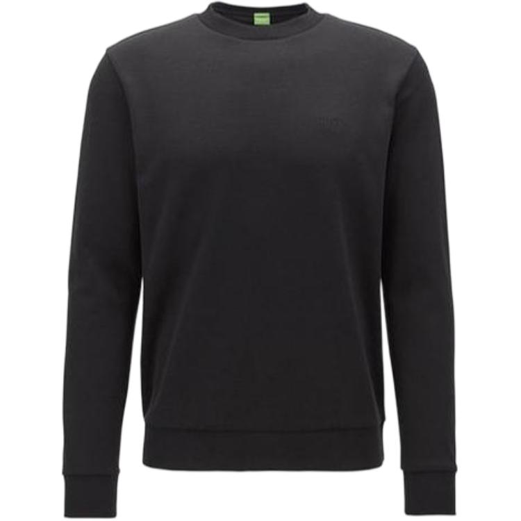 HUGO BOSS FW23 Solid Pullover Sweatshirt - Black SALBO1-50373714-001