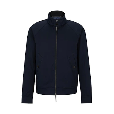 HUGO BOSS FW23 Solid Zip Pocket High-Collar Casual Jacket Men’s Navy Blue 50494586-404