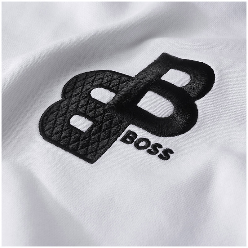 HUGO BOSS FW23 White Hoodie with Solid Letter Print Design 50499925-100 圖 6