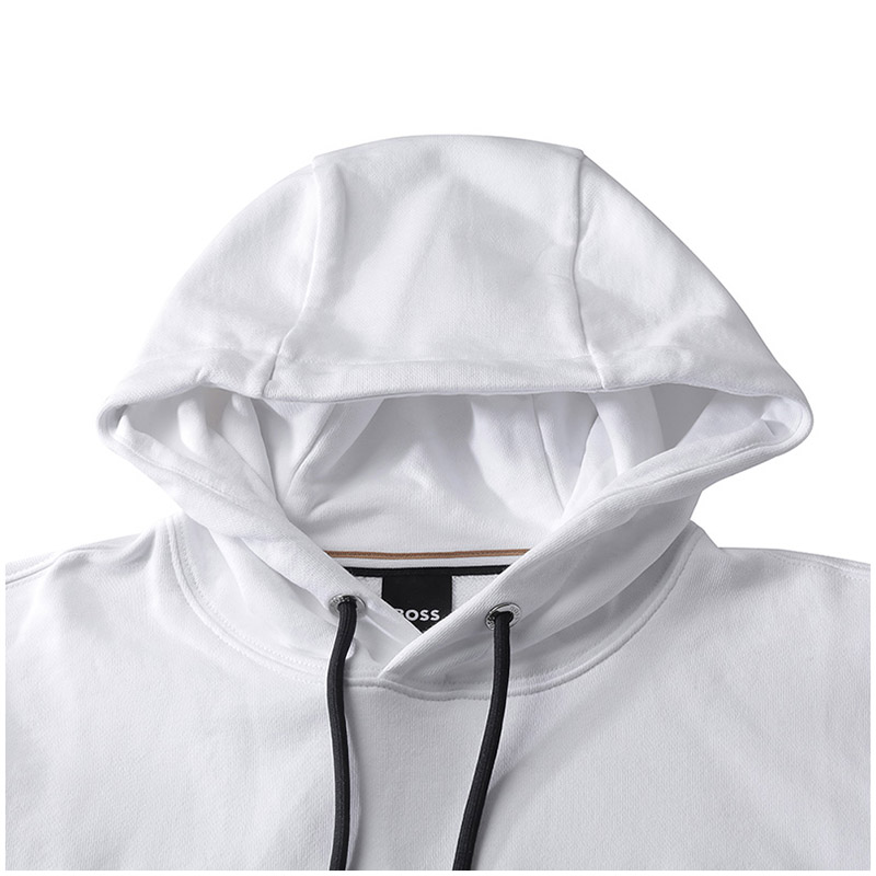 HUGO BOSS FW23 White Hoodie with Solid Letter Print Design 50499925-100 圖 8