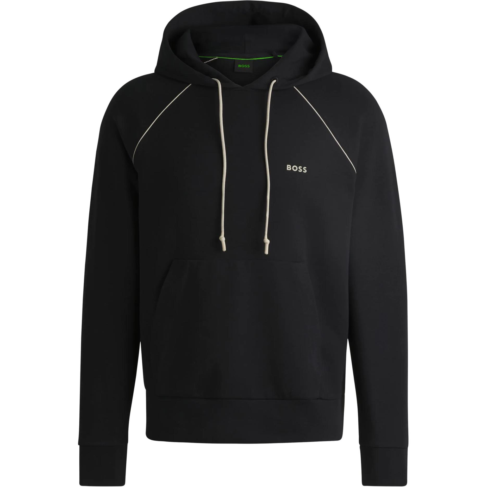 HUGO BOSS FW24  Black Hoodie with Solid Color Letter Logo Print. 50518185-001 圖 2