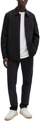 HUGO BOSS FW24 黑色寬鬆版純色長袖襯衫 50519788-001 Shop HUGO BOSS FW24 黑色寬鬆版純色長袖襯衫 50519788-001