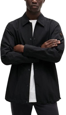 HUGO BOSS FW24 黑色寬鬆版純色長袖襯衫 50519788-001 Purchase HUGO BOSS FW24 黑色寬鬆版純色長袖襯衫 50519788-001