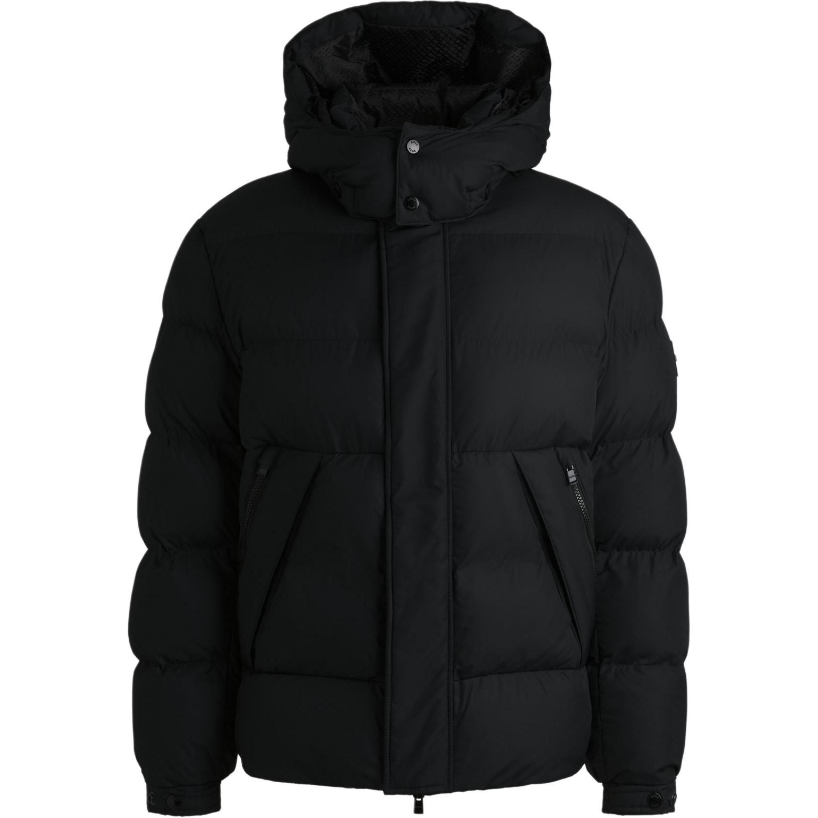 HUGO BOSS FW24  Black Waterproof Jacket with Detachable Hood. 50525243-001