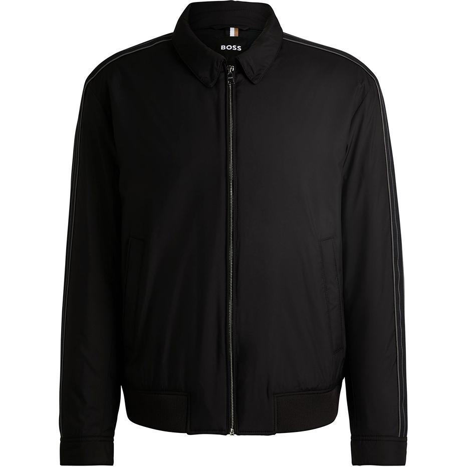 HUGO BOSS FW24  Black Zip-Up Collared Long-Sleeve Jacket. 50519955 圖 2
