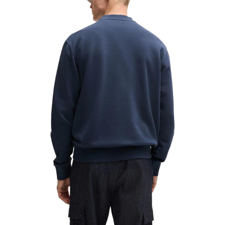 Purchase HUGO BOSS FW24 藍色寬鬆版型長袖圓領標誌衛衣 50519718-464