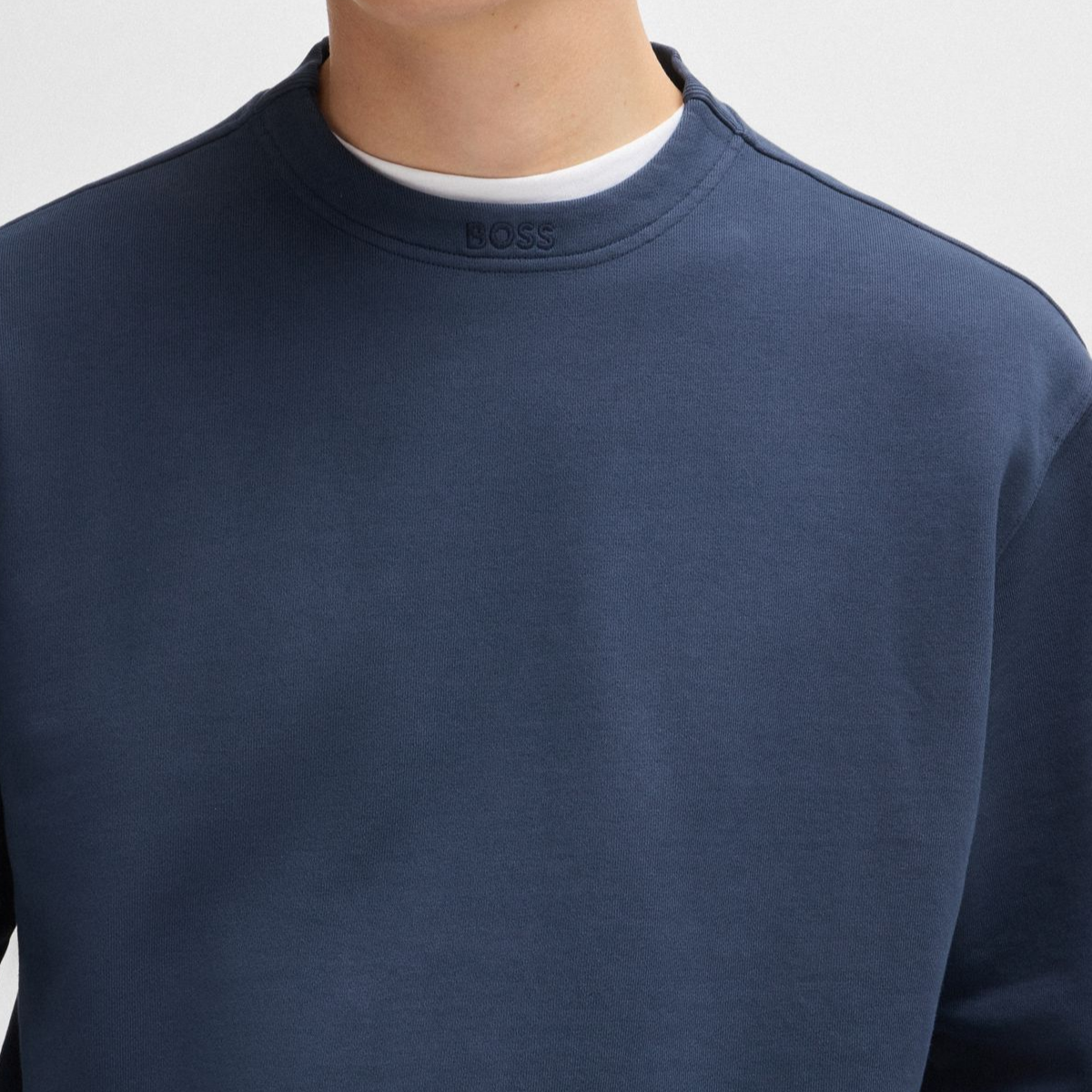 Details for HUGO BOSS FW24 藍色寬鬆版型長袖圓領標誌衛衣 50519718-464