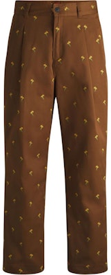 HUGO BOSS FW24 棕色花卉刺繡寬鬆版休閒長褲 50520845-212 Buy HUGO BOSS FW24 棕色花卉刺繡寬鬆版休閒長褲 50520845-212