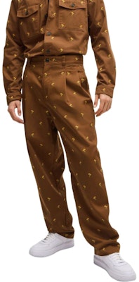 HUGO BOSS FW24 棕色花卉刺繡寬鬆版休閒長褲 50520845-212 Purchase HUGO BOSS FW24 棕色花卉刺繡寬鬆版休閒長褲 50520845-212