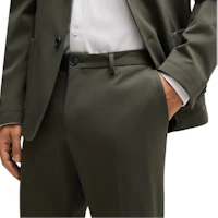 Details for HUGO BOSS 男裝 FW24 綠色修身拉鍊口袋西裝褲 50529318-377