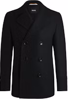 Order HUGO BOSS FW24 Slim-Fit Double-Breasted Coat Black 50536826-001