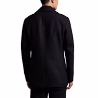 Shop HUGO BOSS FW24 Slim-Fit Double-Breasted Coat Black 50536826-001