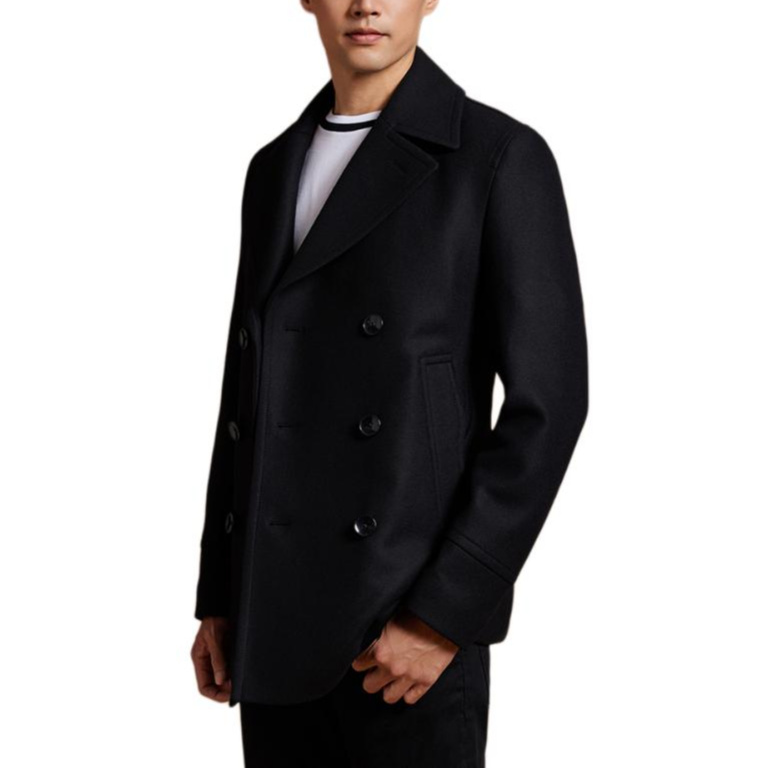 Purchase HUGO BOSS FW24 修身雙排扣大衣 黑色 50536826-001