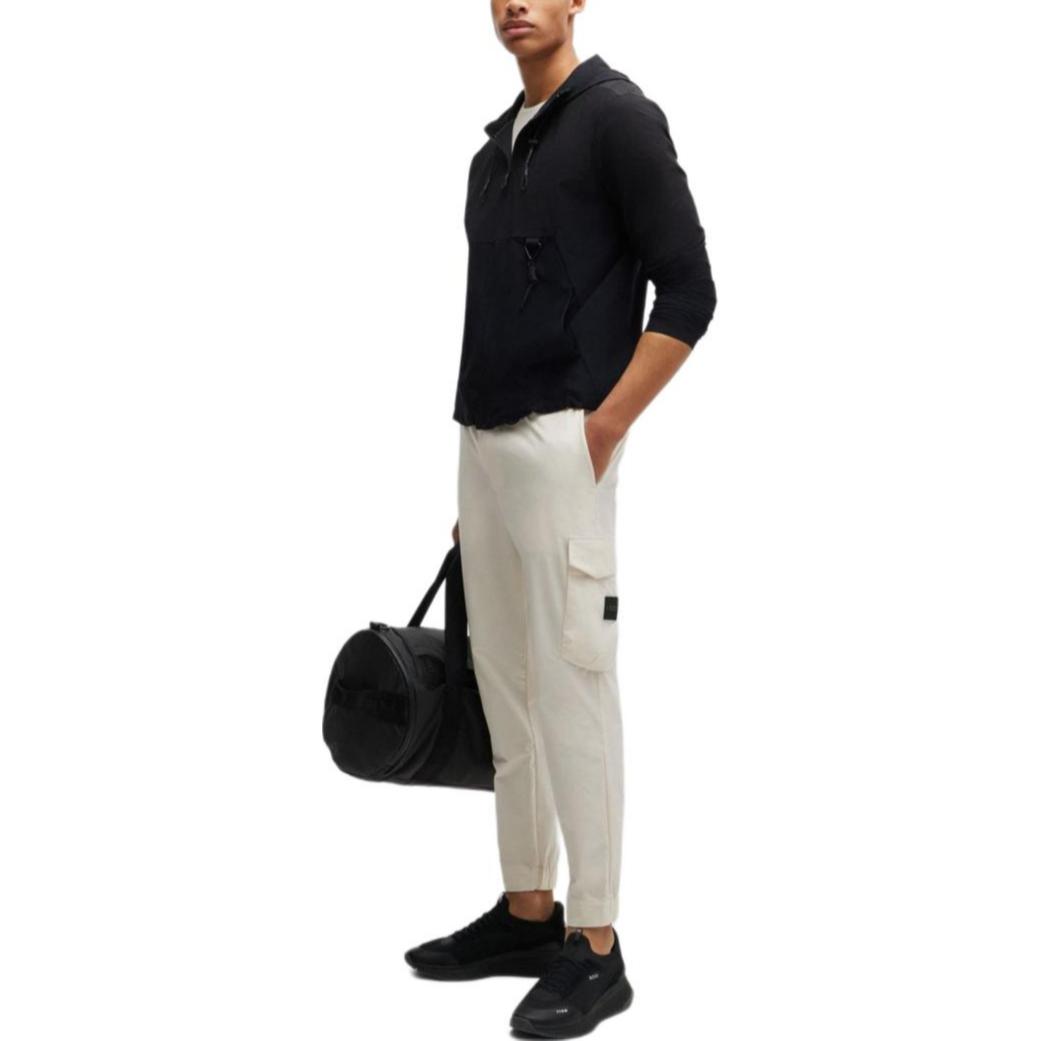 HUGO BOSS FW24 Black Solid Zip-Up Hoodie Long Sleeve Jacket 50519518-001 圖 3