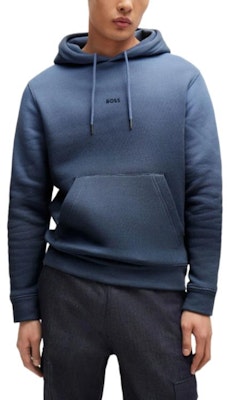 HUGO BOSS FW24 漸變標誌印花寬鬆連帽衫 自然藍色 50520408-464 Lookbook HUGO BOSS FW24 漸變標誌印花寬鬆連帽衫 自然藍色 50520408-464